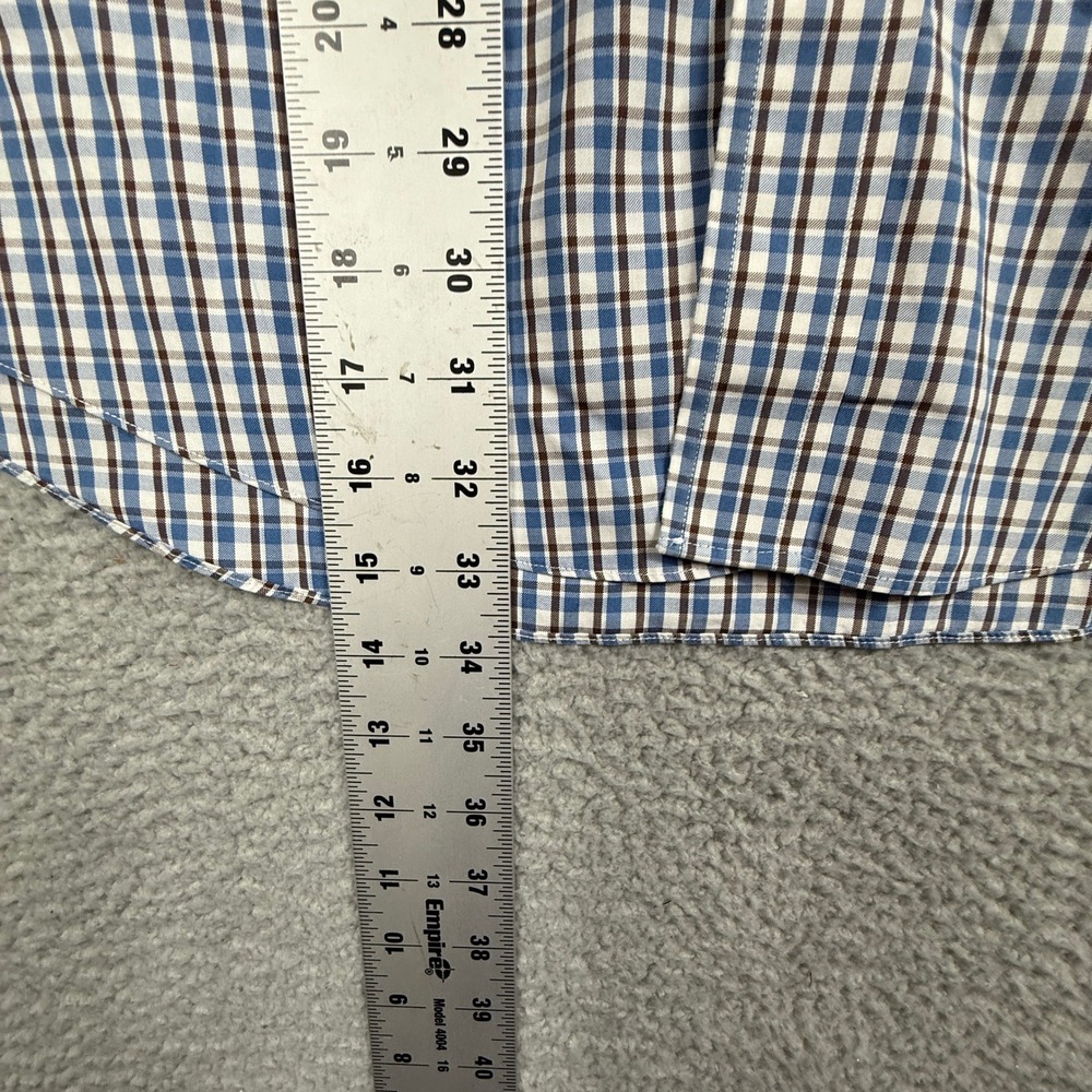 Brooks Brothers Mens‎ Regular Fit Non Iron Cotton Check Dress Shirt Large - Picture 7 of 9